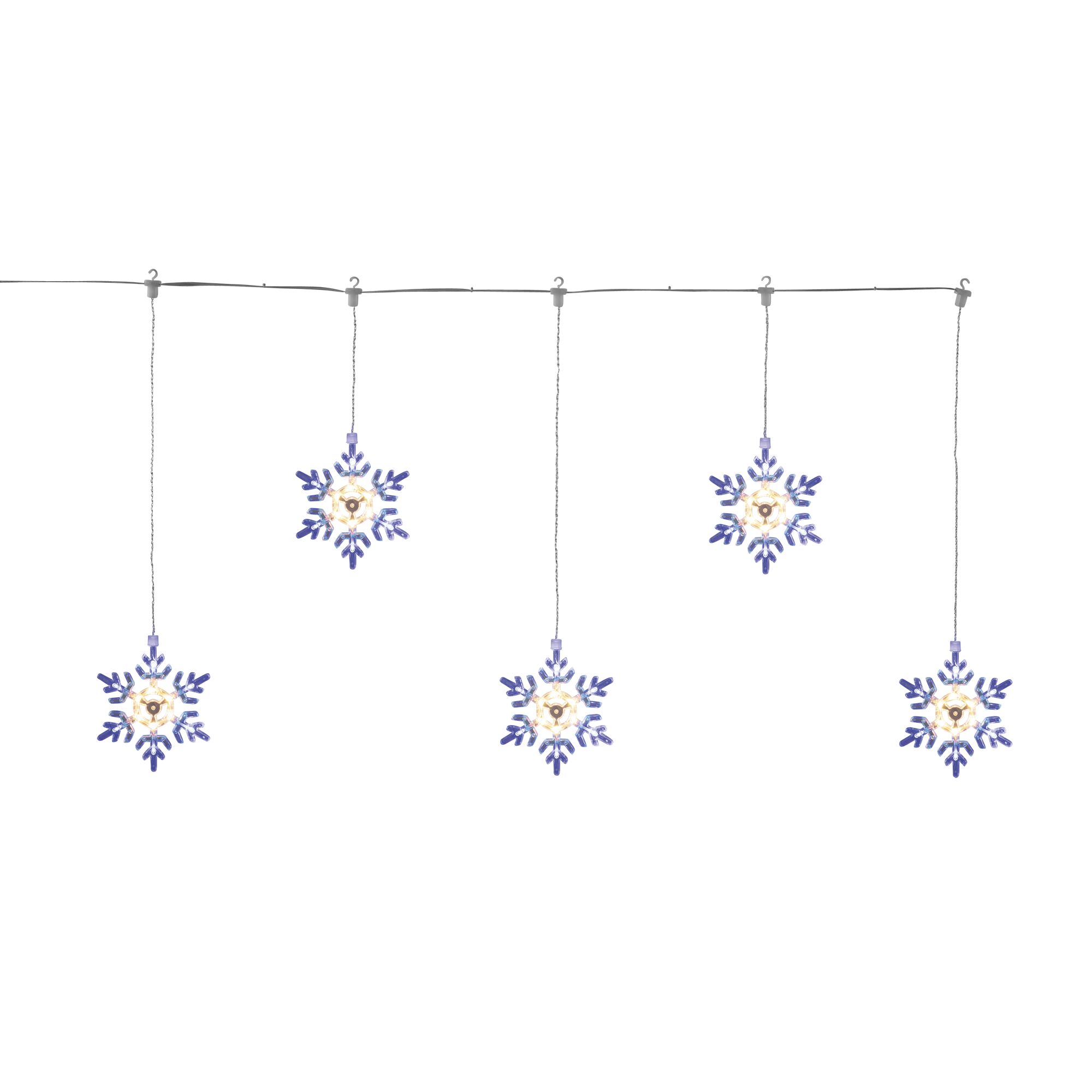 LED Lichterkette mit Schneeflocken