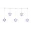 Verkleinertes Bild von LED-Lichtervorhang 'Schneeflocke' 60 LEDs warmweiß/blau 120 cm