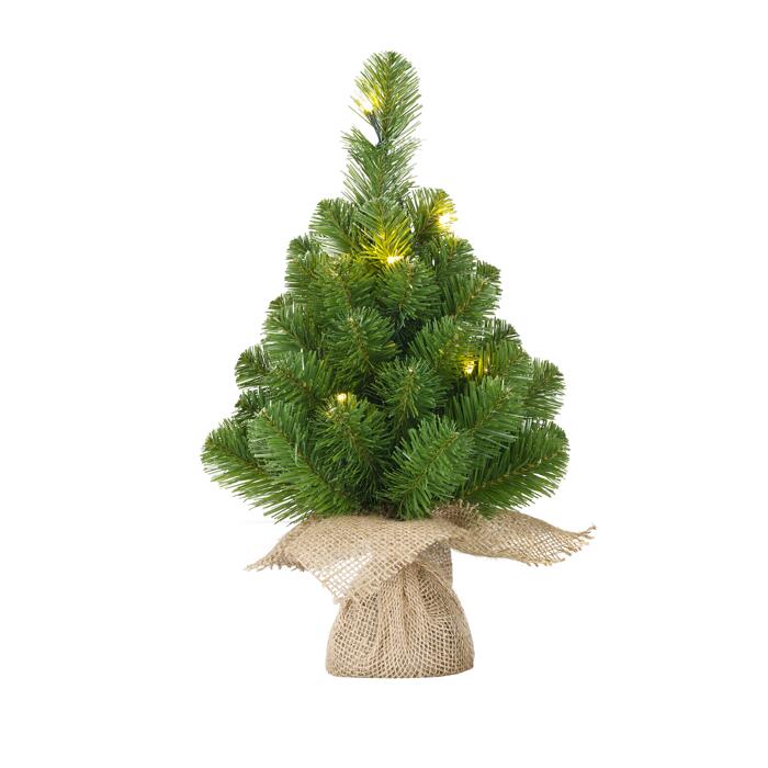 Black Box Trees Künstlicher Weihnachtsbaum 'Norton' grün 45 cm, mit LED