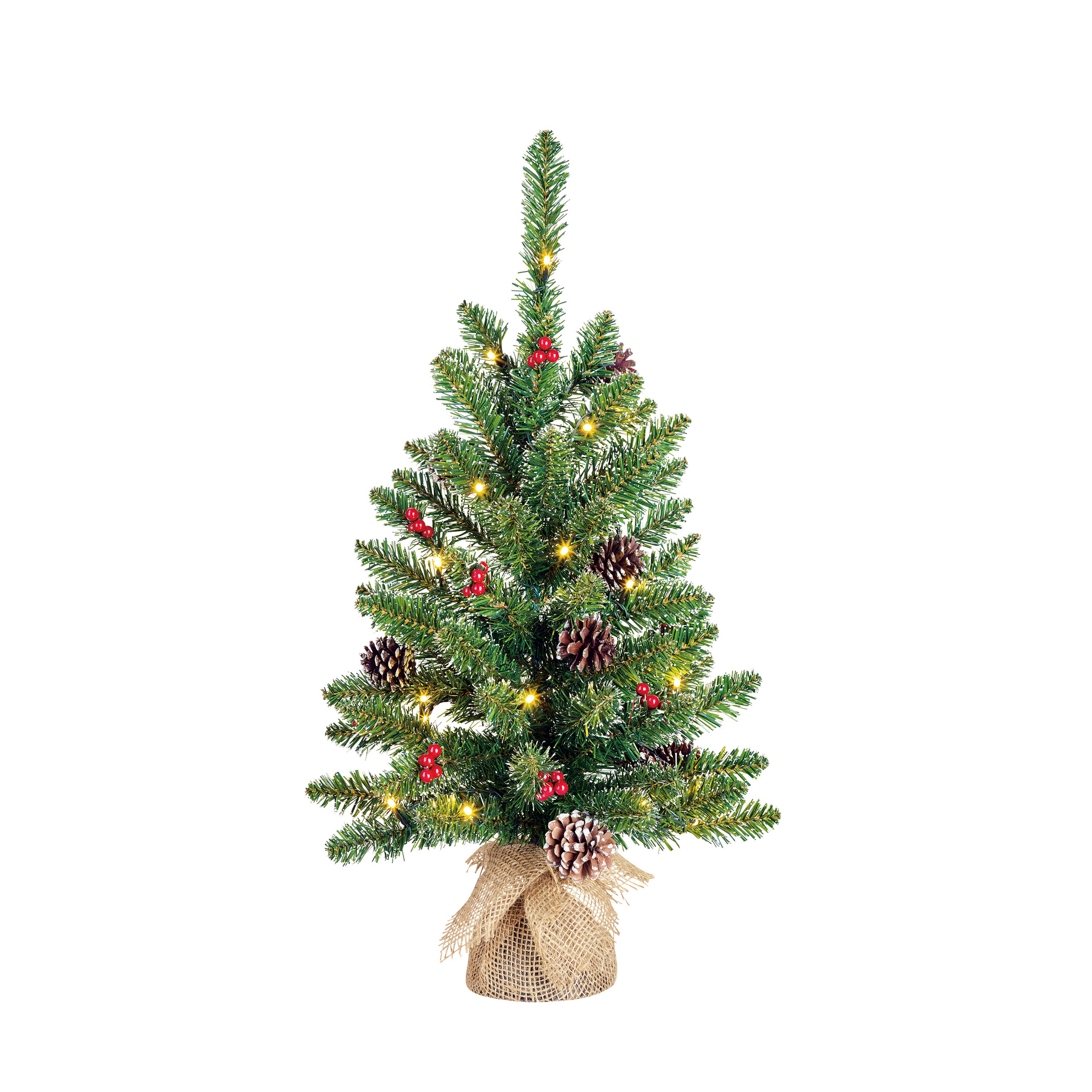 Künstlicher Weihnachtsbaum 'Creston' grün 60 cm, mit LED-Beleuchtung + product picture