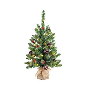 Künstlicher Weihnachtsbaum 'Creston' grün 60 cm, mit LED-Beleuchtung