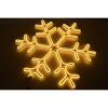 Leuchtende, gelbe Neon-Schneeflocke