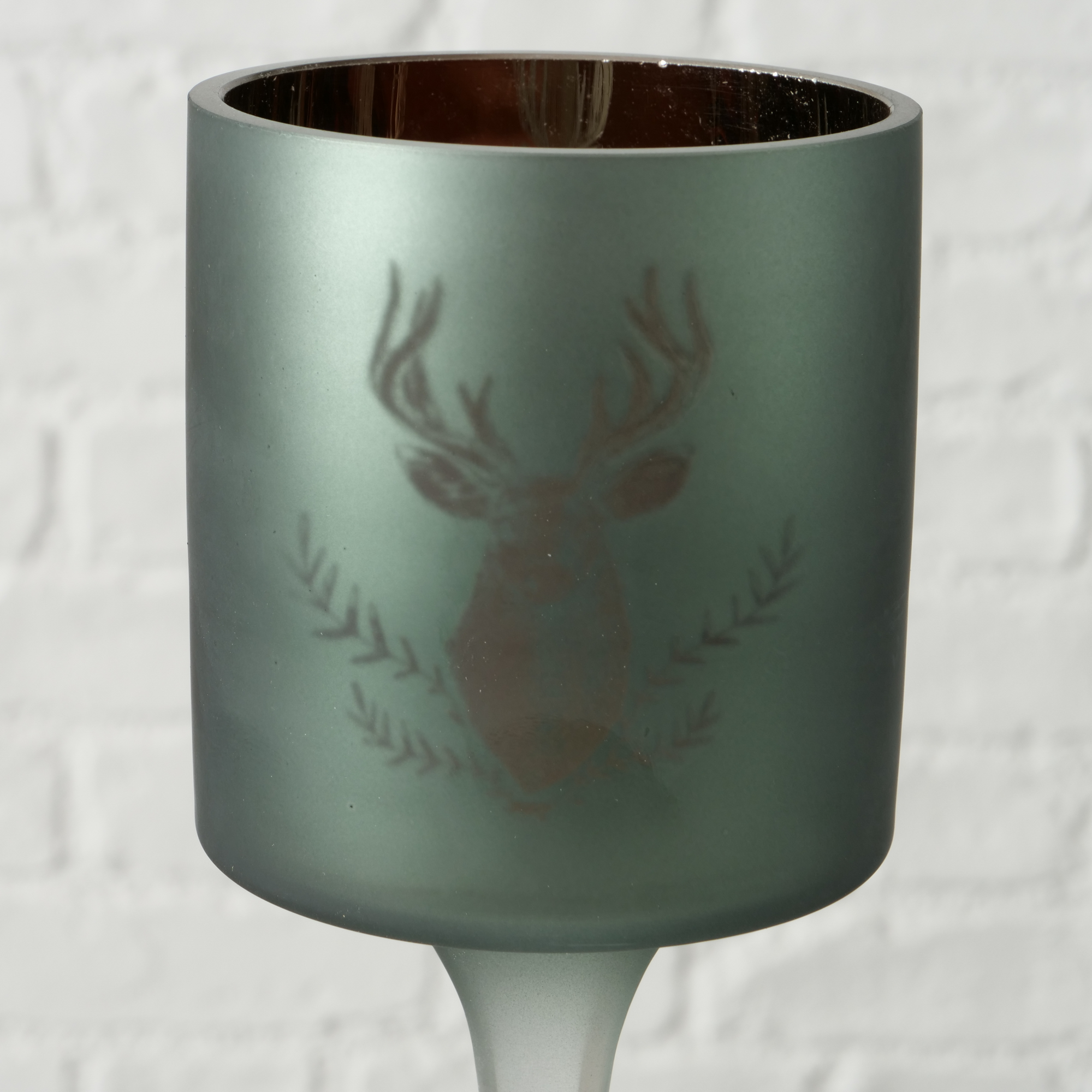 Windlicht 'Rudolf' Glas 20 cm, 2 Farben sortiert + product picture