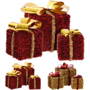 Dekofigur 'Geschenk' rot/gold farblich sortiert