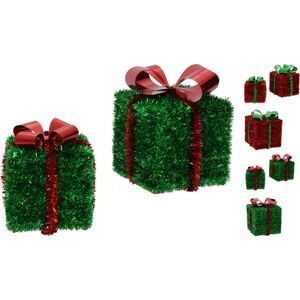 Dekofigur 'Geschenk' rot/grün farblich sortiert