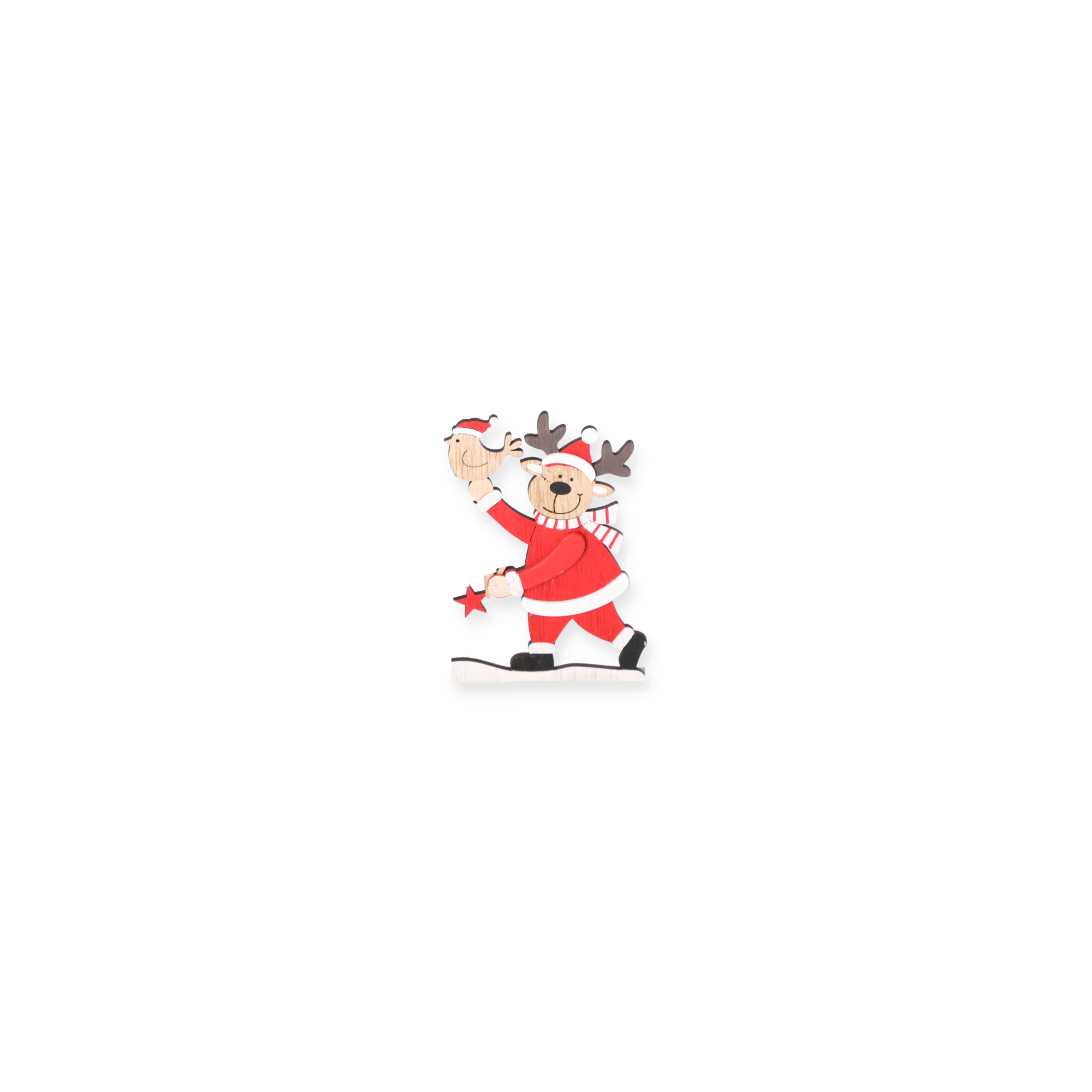 Deko-Schriftzug 'Frohe Weihnachten' rot/braun 33 x 14 cm + product picture