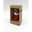 Verkleinertes Bild von Christbaumschmuck Hund in Weihnachtsstrumpf braun/rot 14 cm