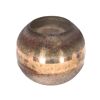 Teelichthalter altrosa/goldfarben 15 cm
