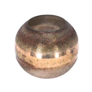 Teelichthalter altrosa/goldfarben 15 cm