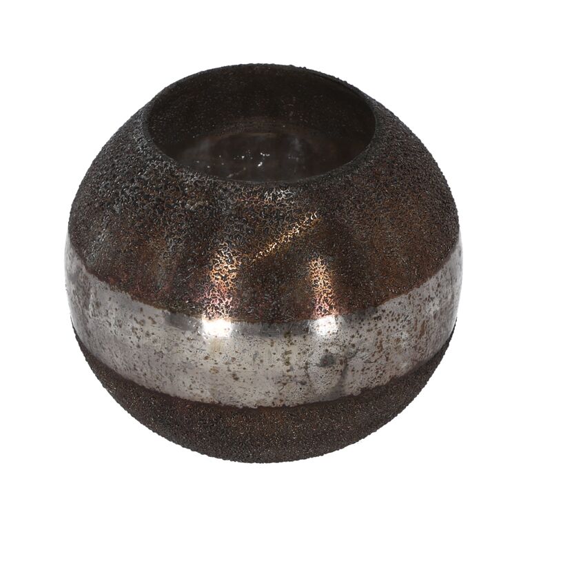 Teelichthalter bronzefarben 15 cm