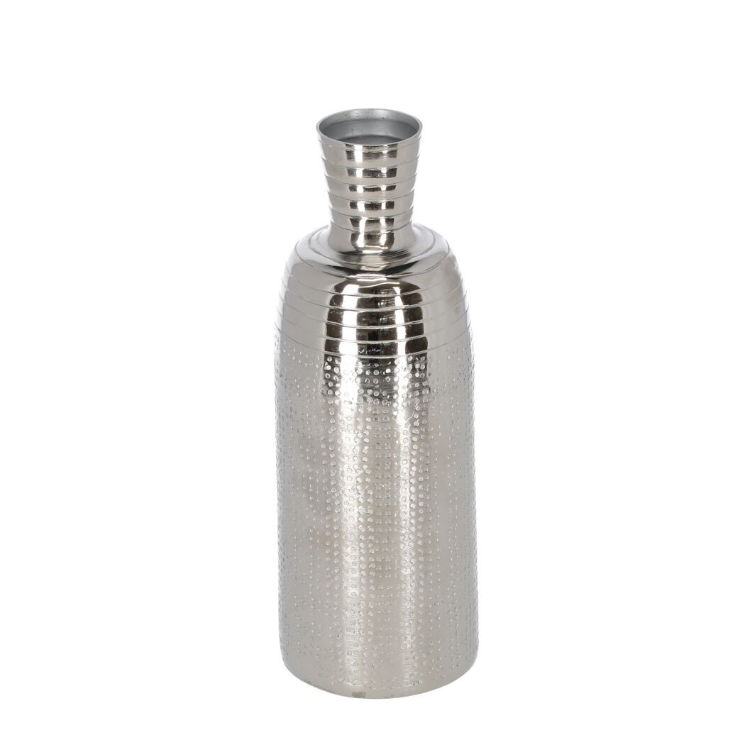 Deko-Vase aluminiumfarben Ø 9,5 x 25 cm