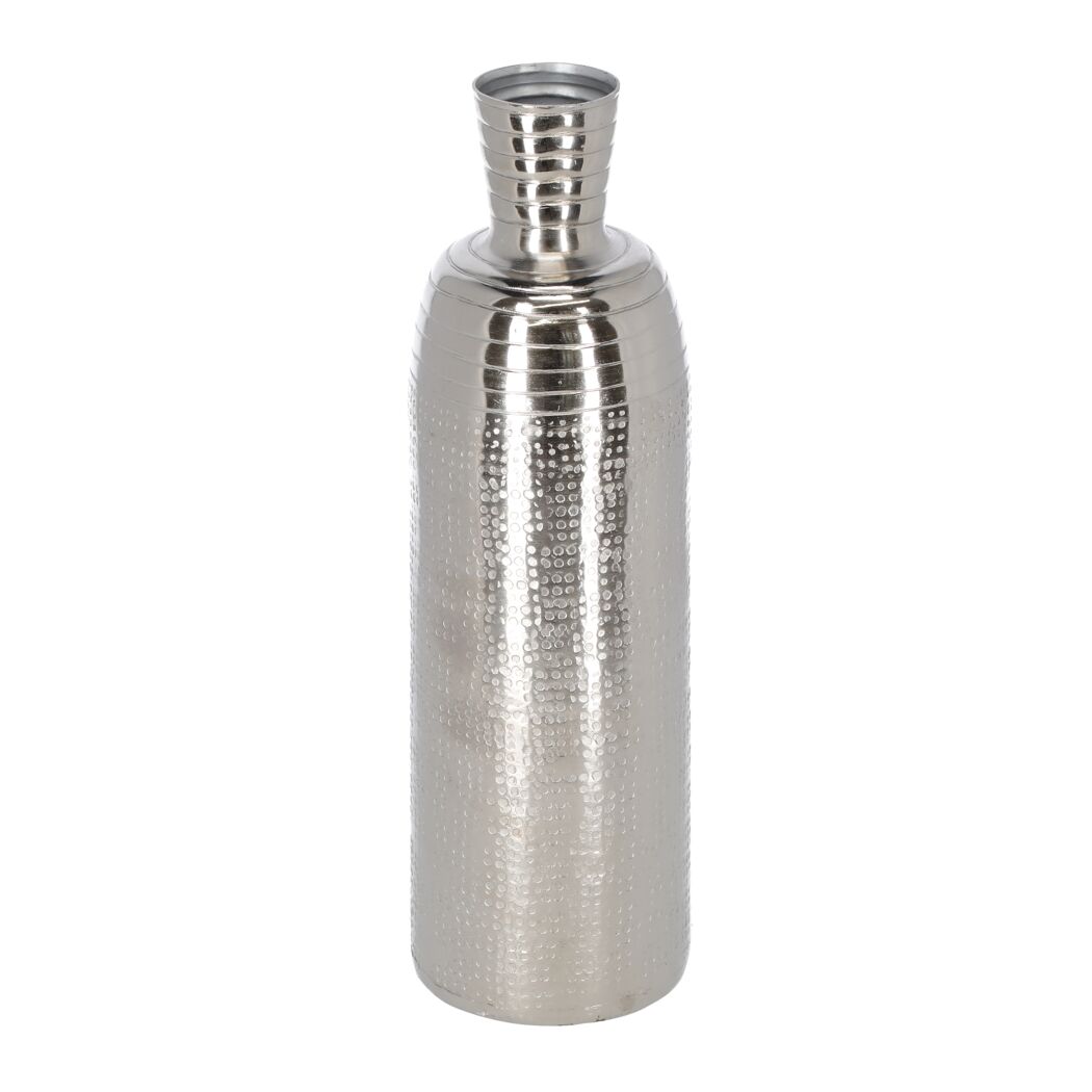 Deko-Vase aluminiumfarben Ø 9,5 x 31 cm