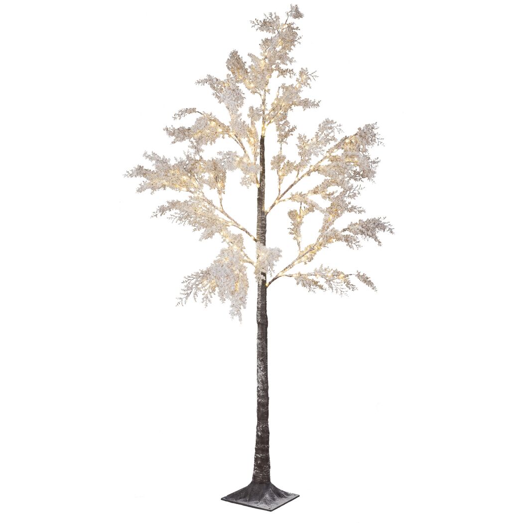 Beleuchteter künstlicher Baum mit Schnee-Optik