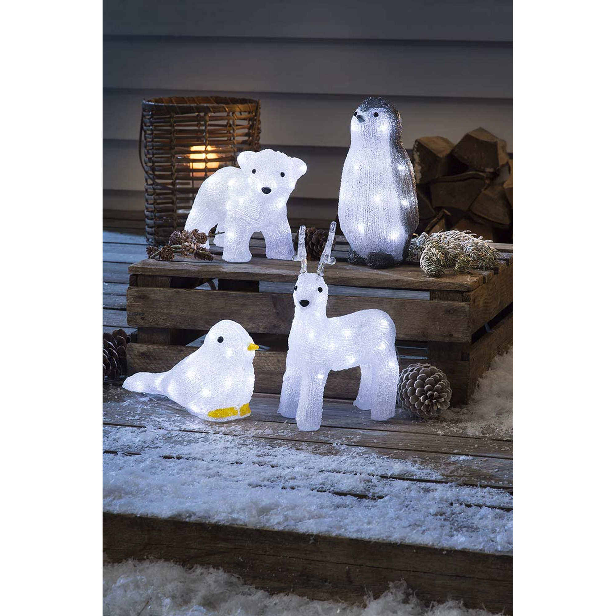 LED-Acrylfigur Tiere 20 LEDs kaltweiß 15 x 23 cm, sortiert + product picture