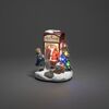Weihnachtsfigur LED Szenerie mit Weihnachtsmann in Telefonzelle