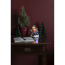Verkleinertes Bild von LED-Szenerie 'Weihnachtsmann in Telefonzelle' 5 LEDs bunt 12,5 x 16,5 cm