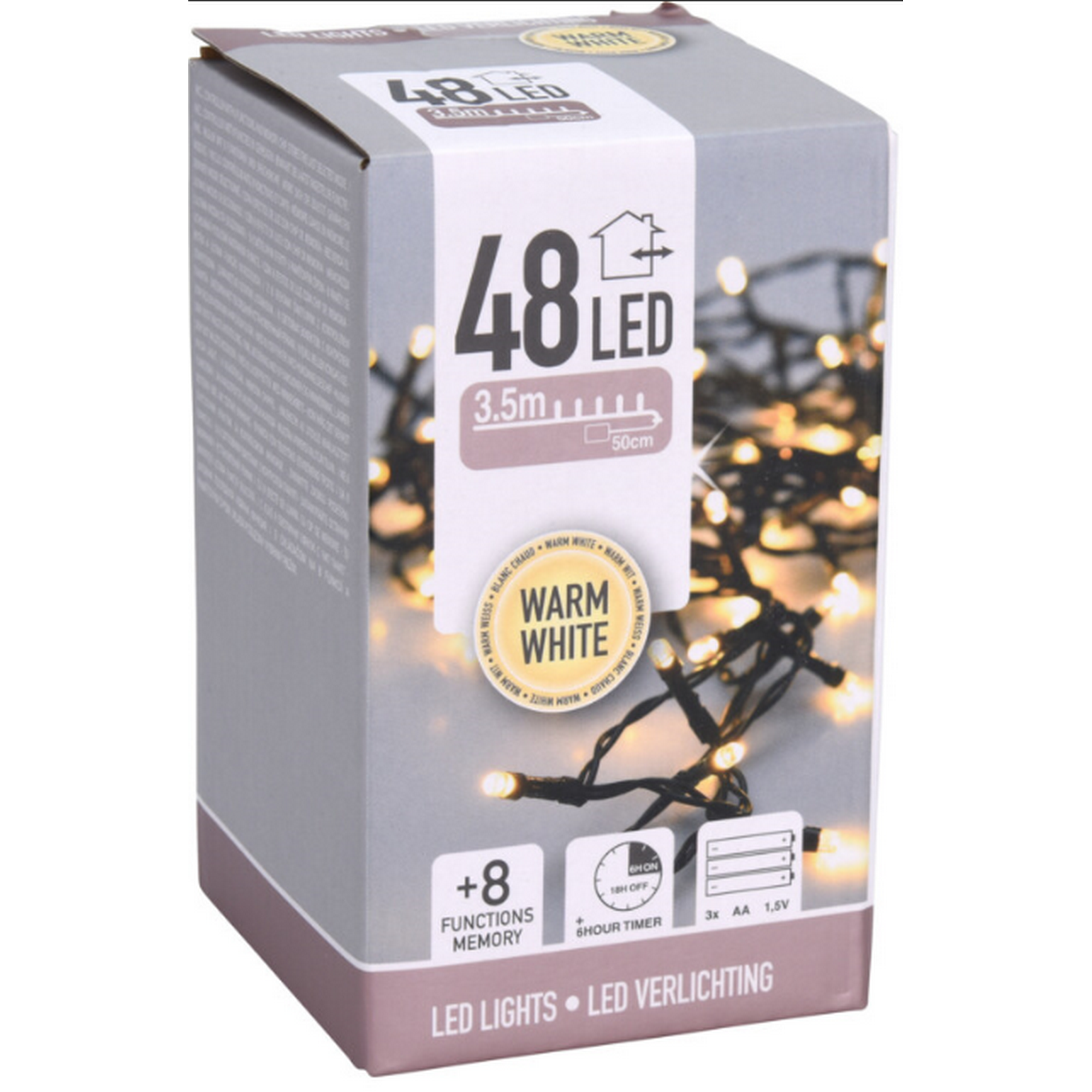LED-Lichterkette 48 LEDs warmweiß 350 cm + product picture