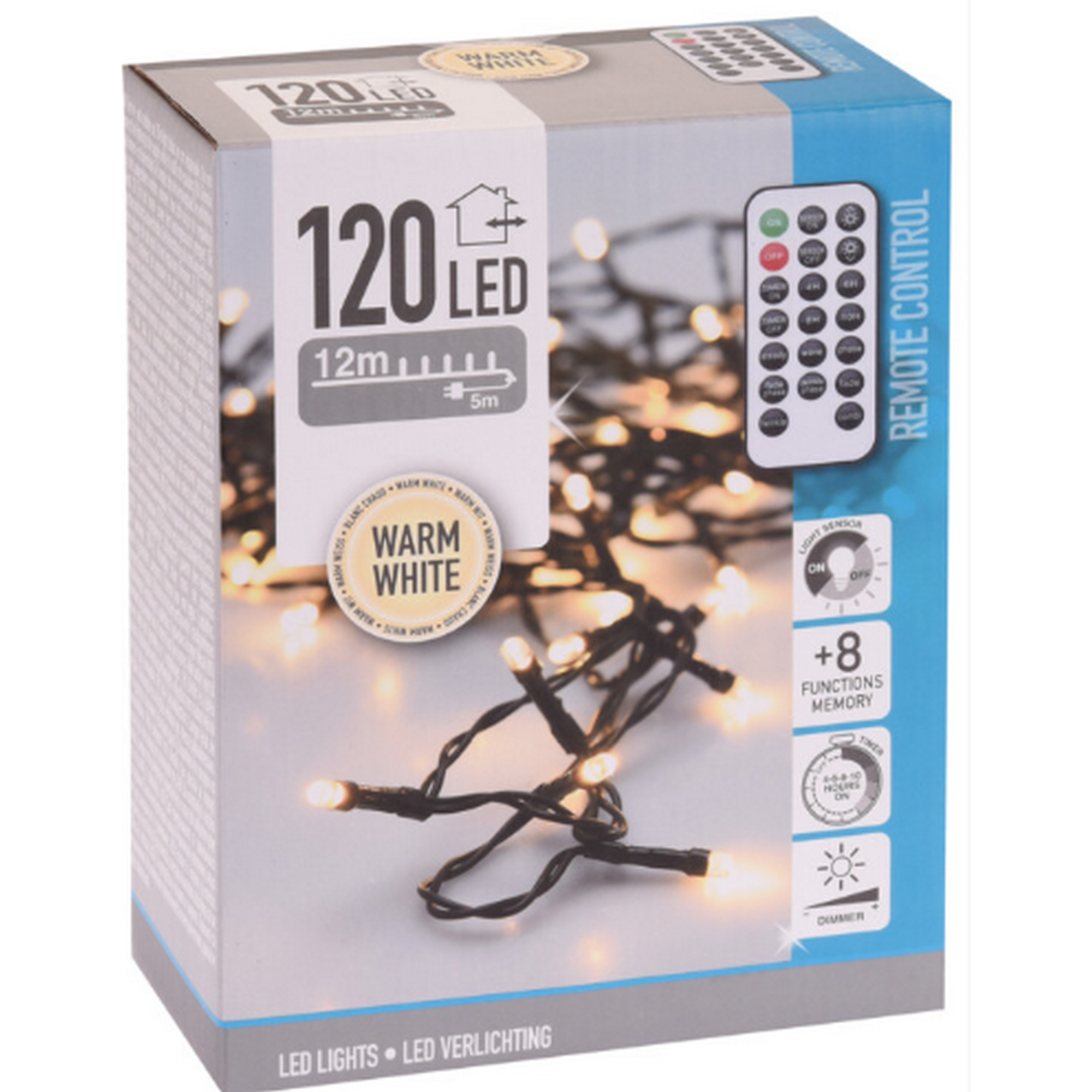 LED-Lichterkette 120 LEDs warmweiß 1200 cm + product picture