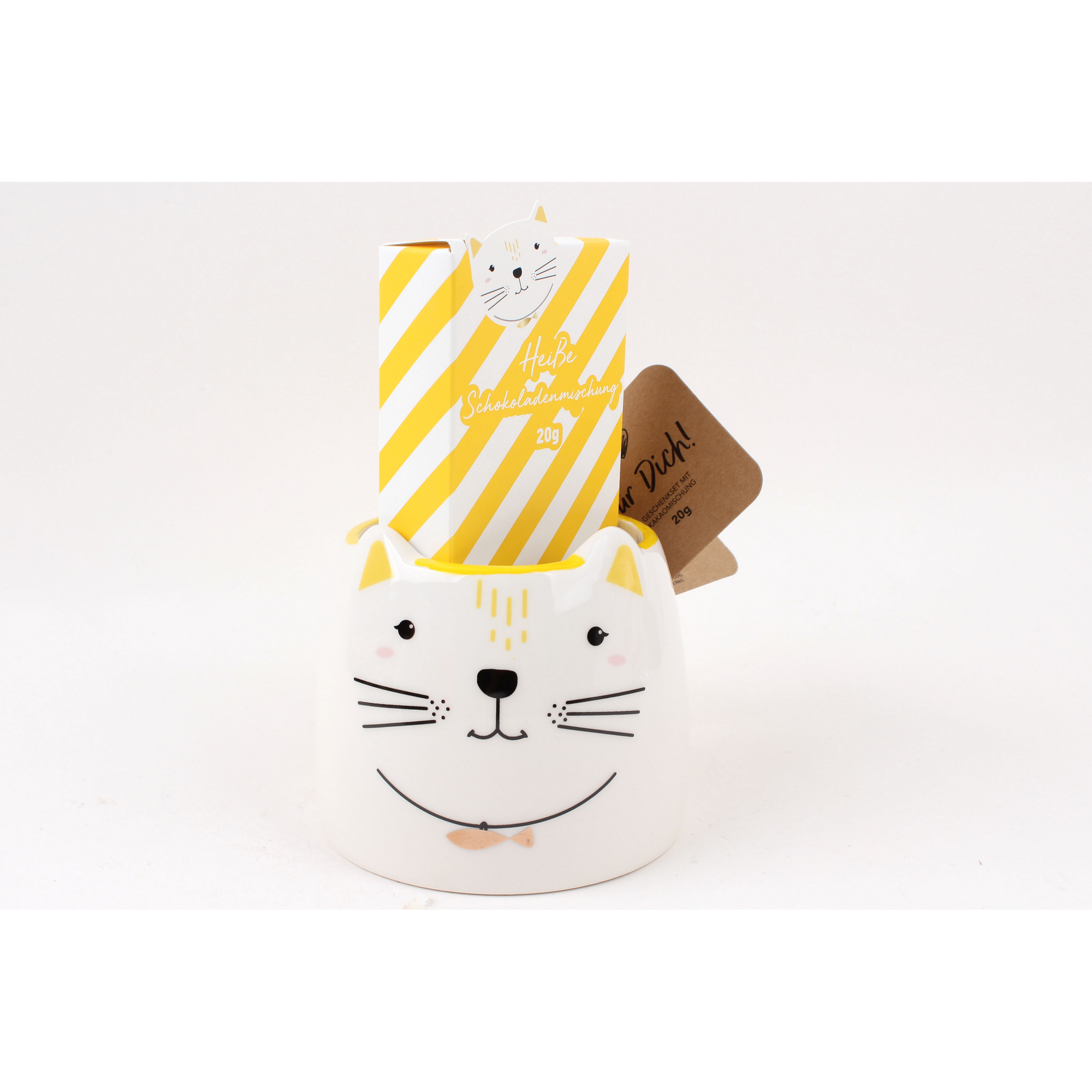 Geschenk-Set Tasse 'Katze' mit Kakaomischung 20 g + product picture