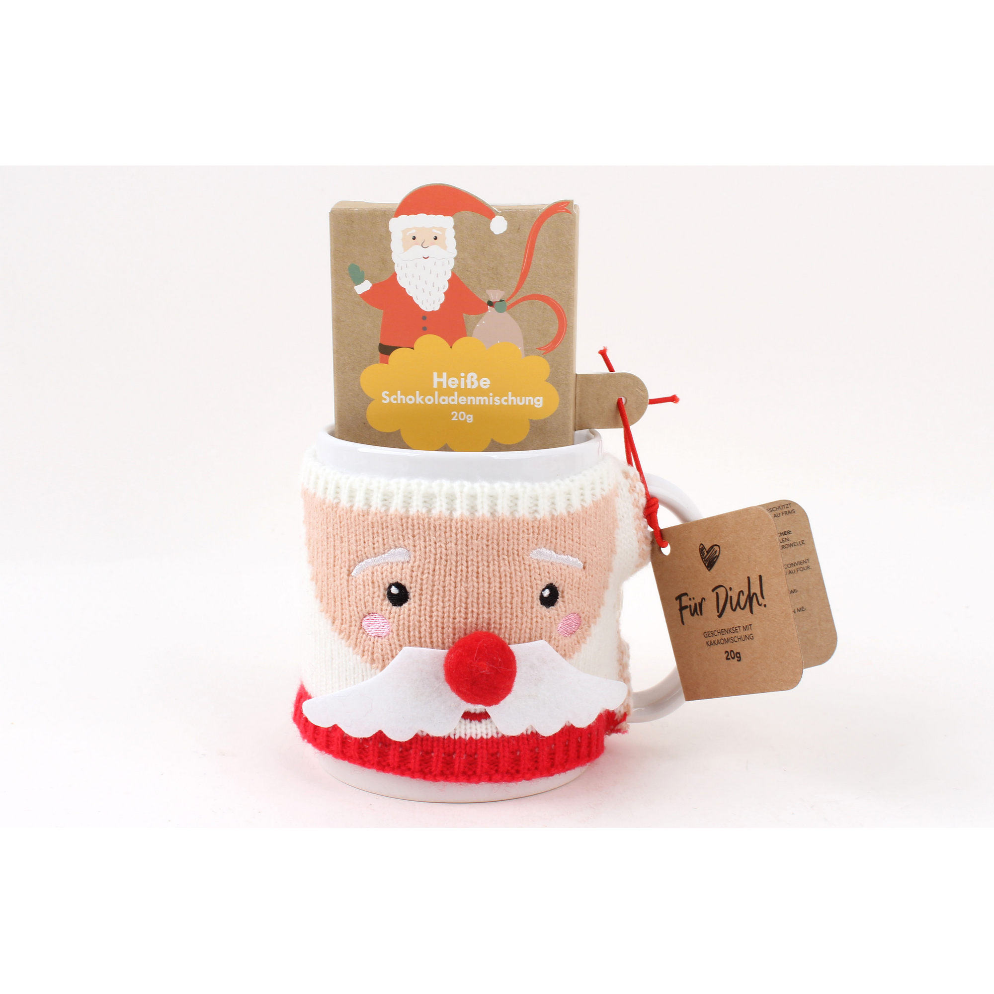 Geschenk-Set Strick-Tasse 'Nikolaus' mit Kakaomischung 20 g + product picture