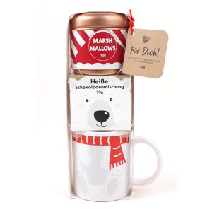 Geschenk-Set Tasse 'Eisbär' mit Kakaomischung und Marshmallows 32 g