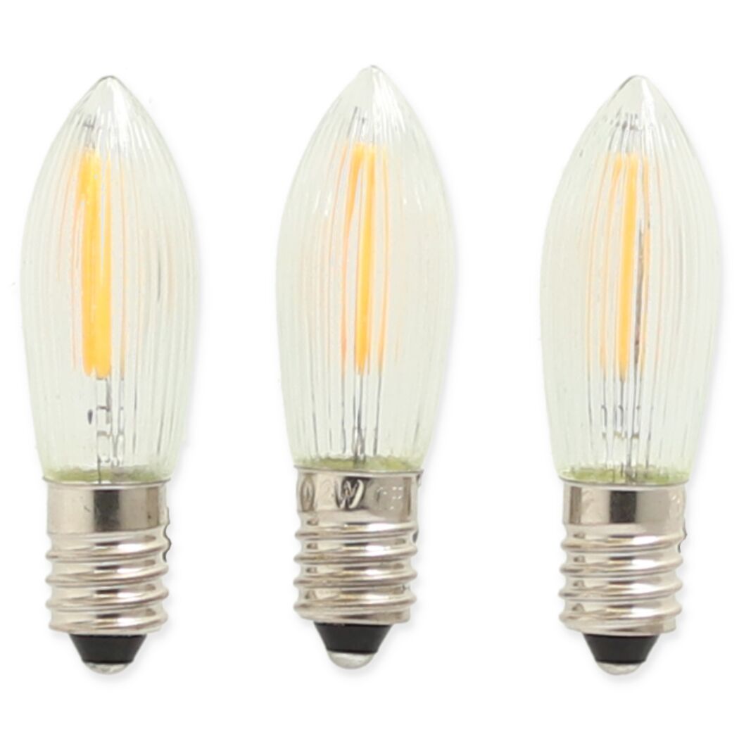 Drei LED-Topkerzen 23V, 0,2W, E10