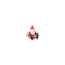Verkleinertes Bild von Mini-Räucherfigur 'Weihnachtsmann' rot/weiß 8 x 9 cm