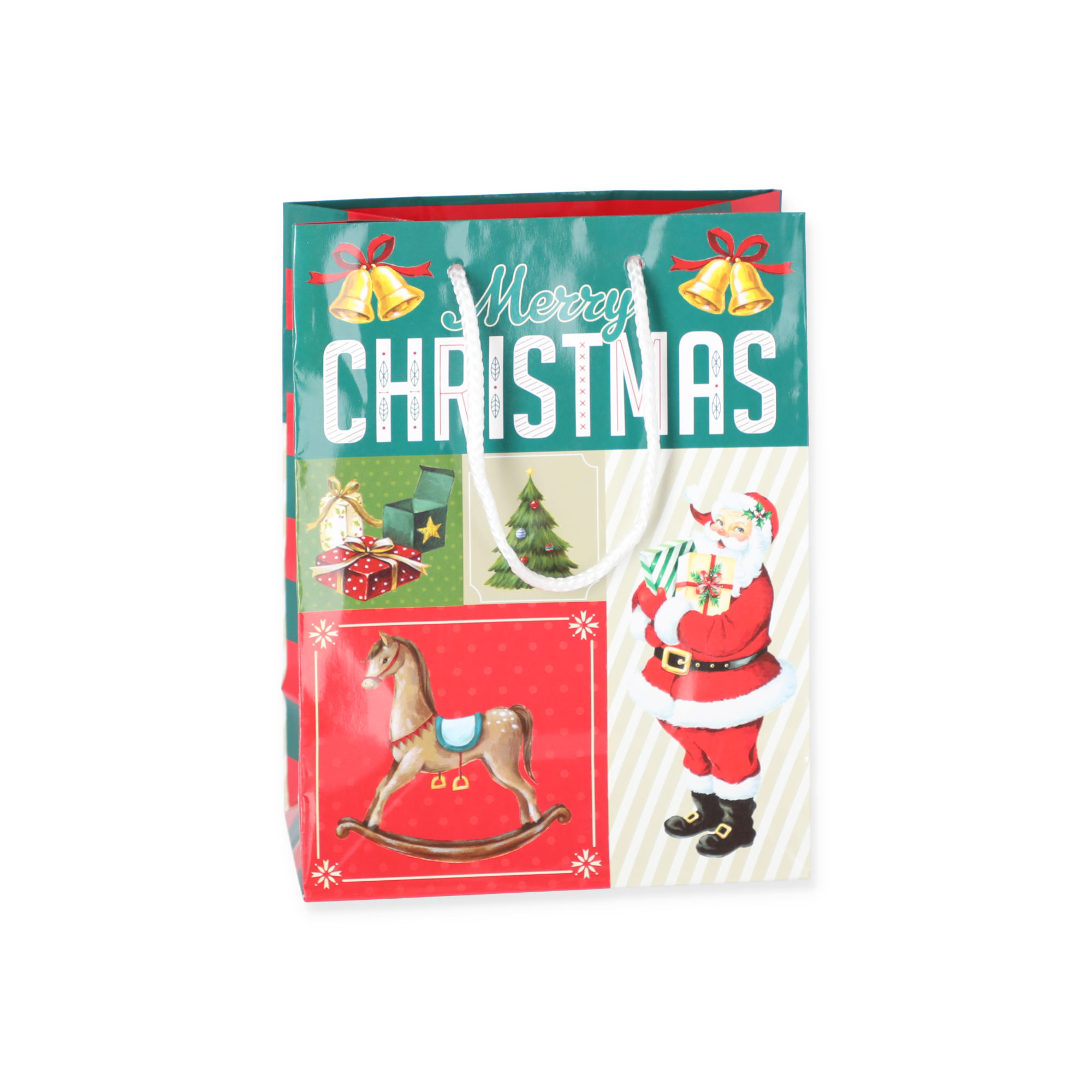 Geschenktasche Merry Christmas bunt 17,5 x 23 x 10 cm + product picture