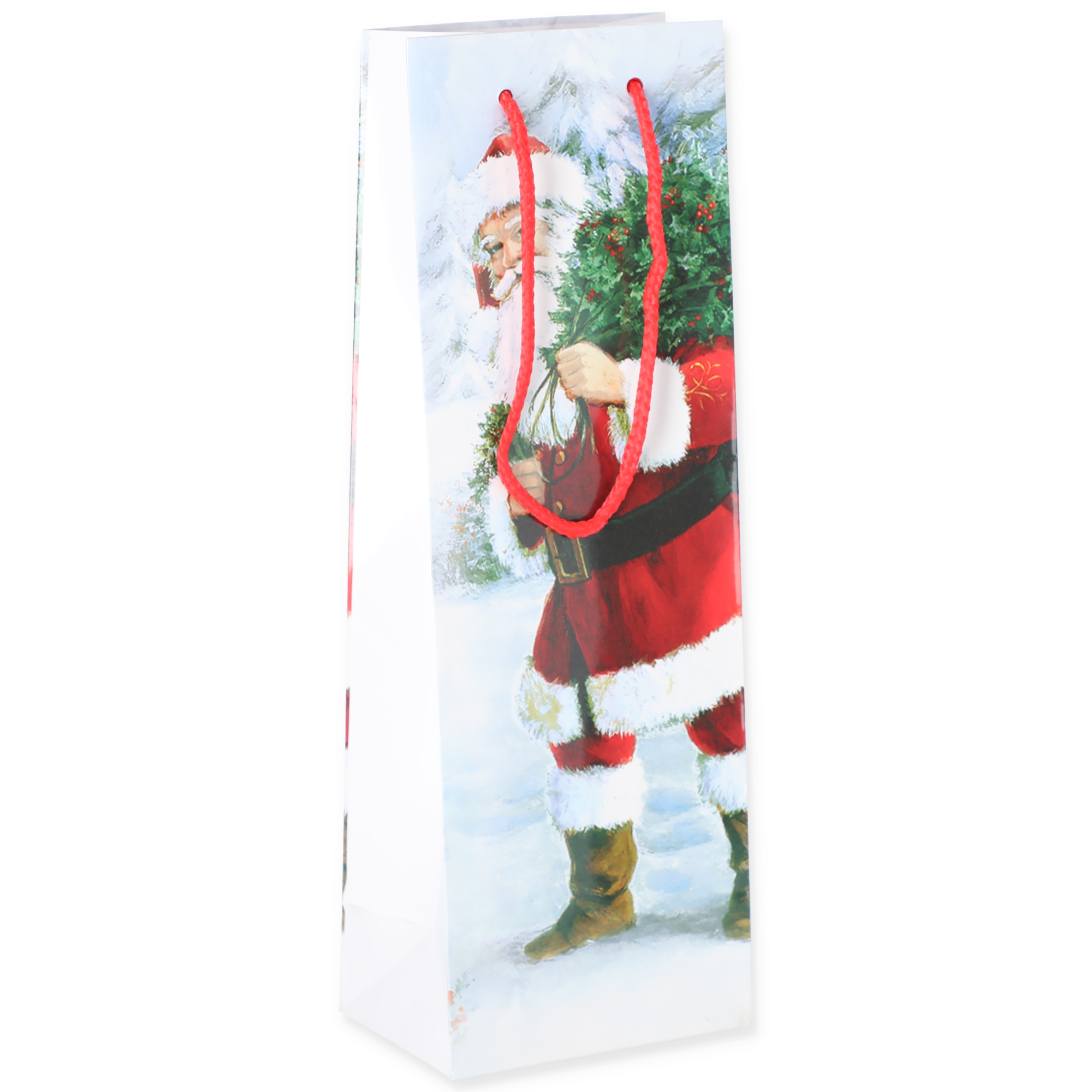 Geschenktasche für Flaschen Santa bunt 12 x 35 x 8,5 cm + product picture