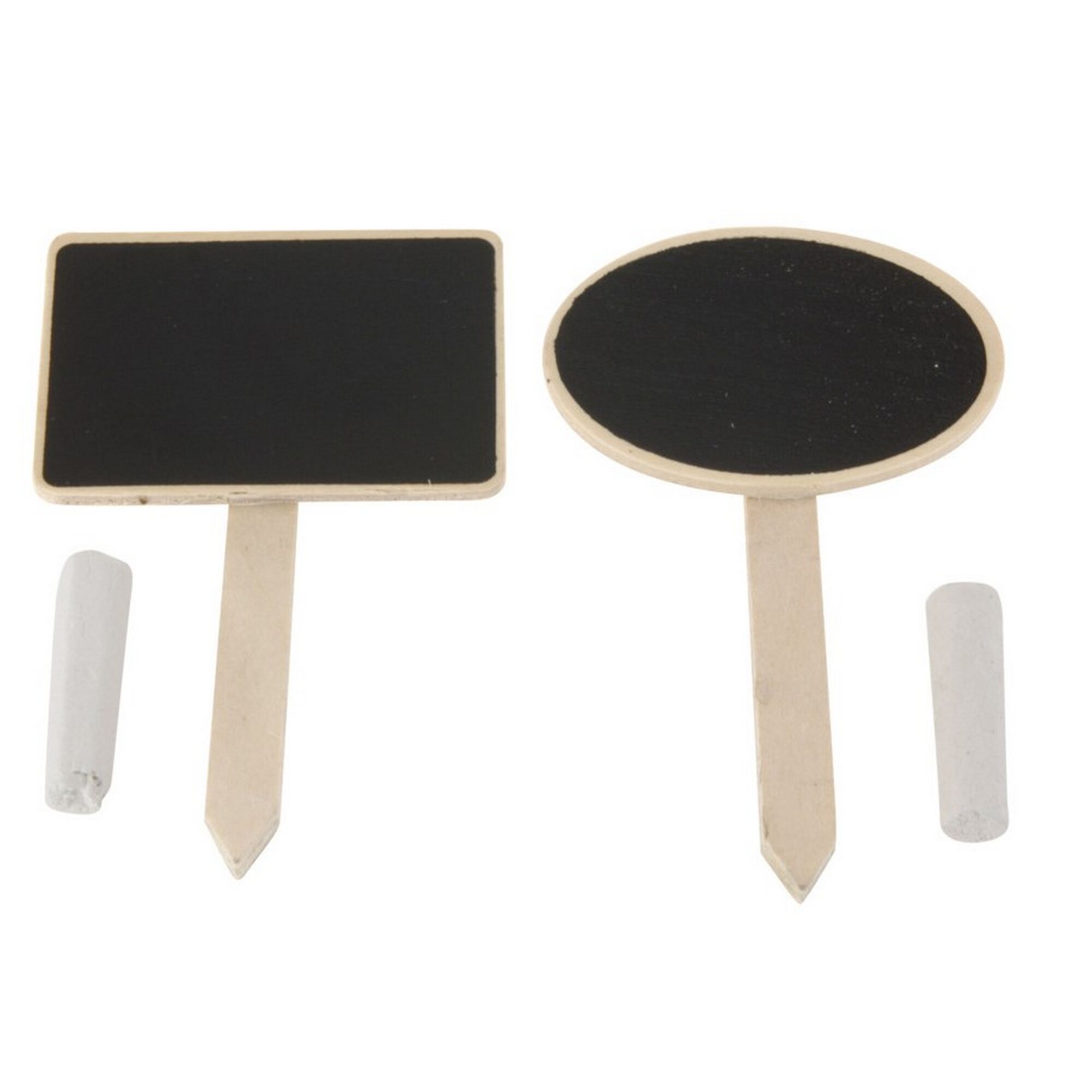Zwei Kräuterstecker mit Kreide