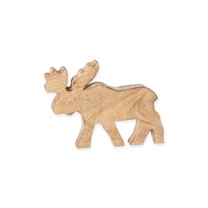 Dekofigur Rentier Mangoholz braun 10 x 15 x 2,5 cm