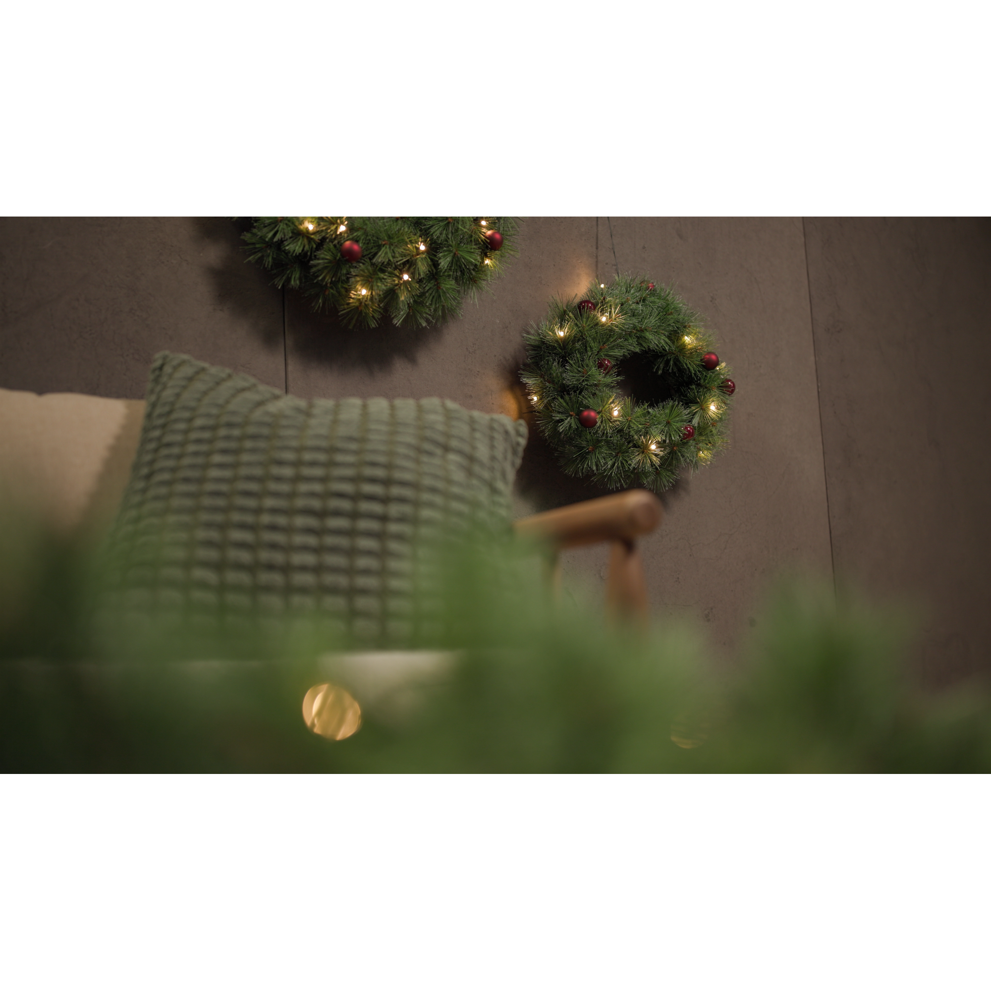 Künstlicher Weihnachtsbaum 'Jasper' grün 90 cm mit LED-Beleuchtung