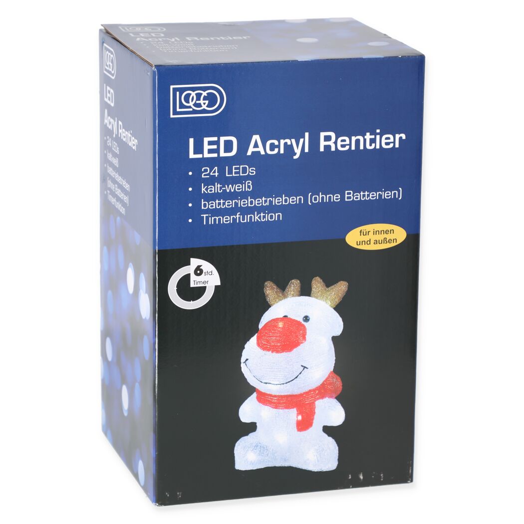 LED-Dekofigur Rentier 24 LEDs warmweiß 28 cm