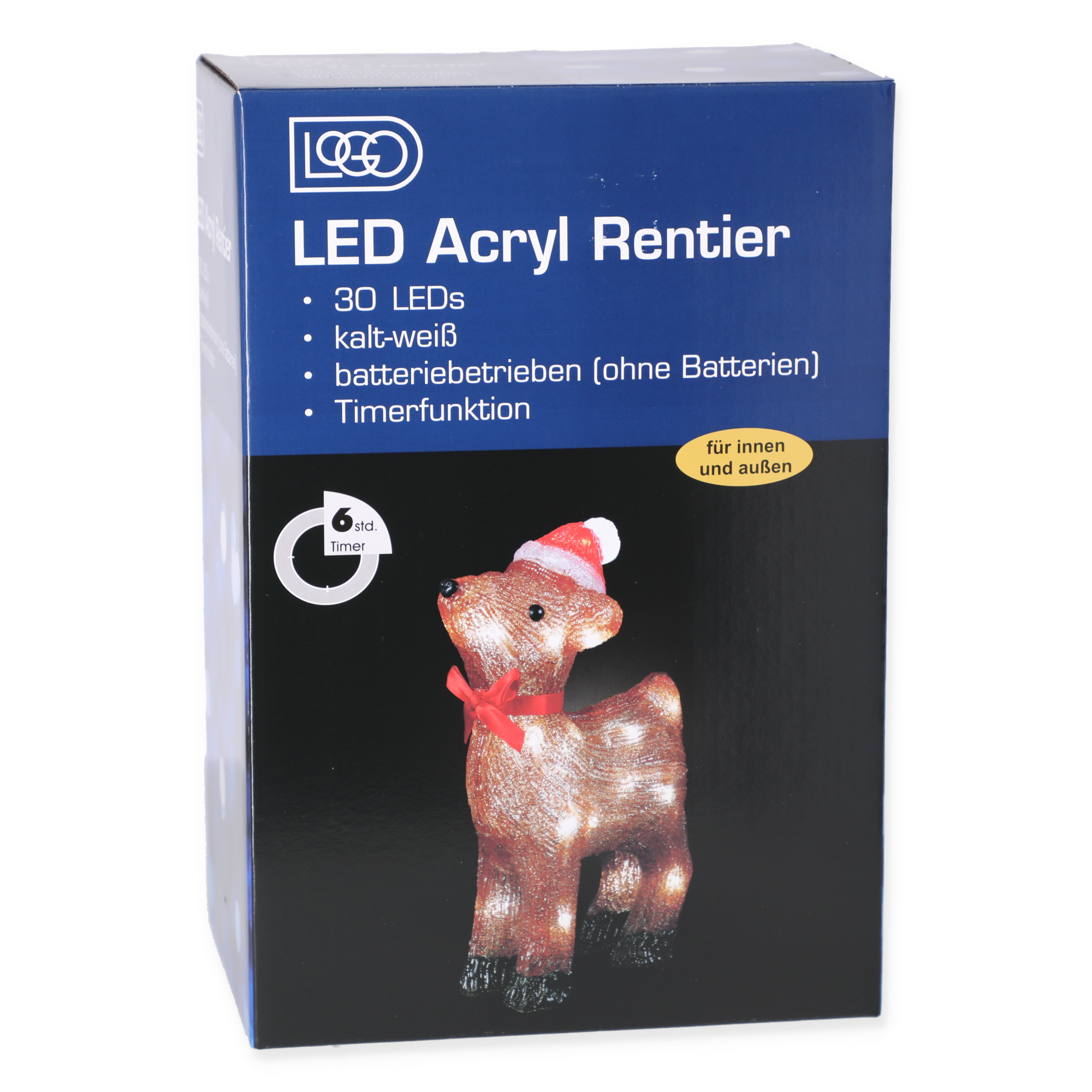 LED-Dekofigur Rentier 30 LEDs kaltweiß 31,5 cm + product picture