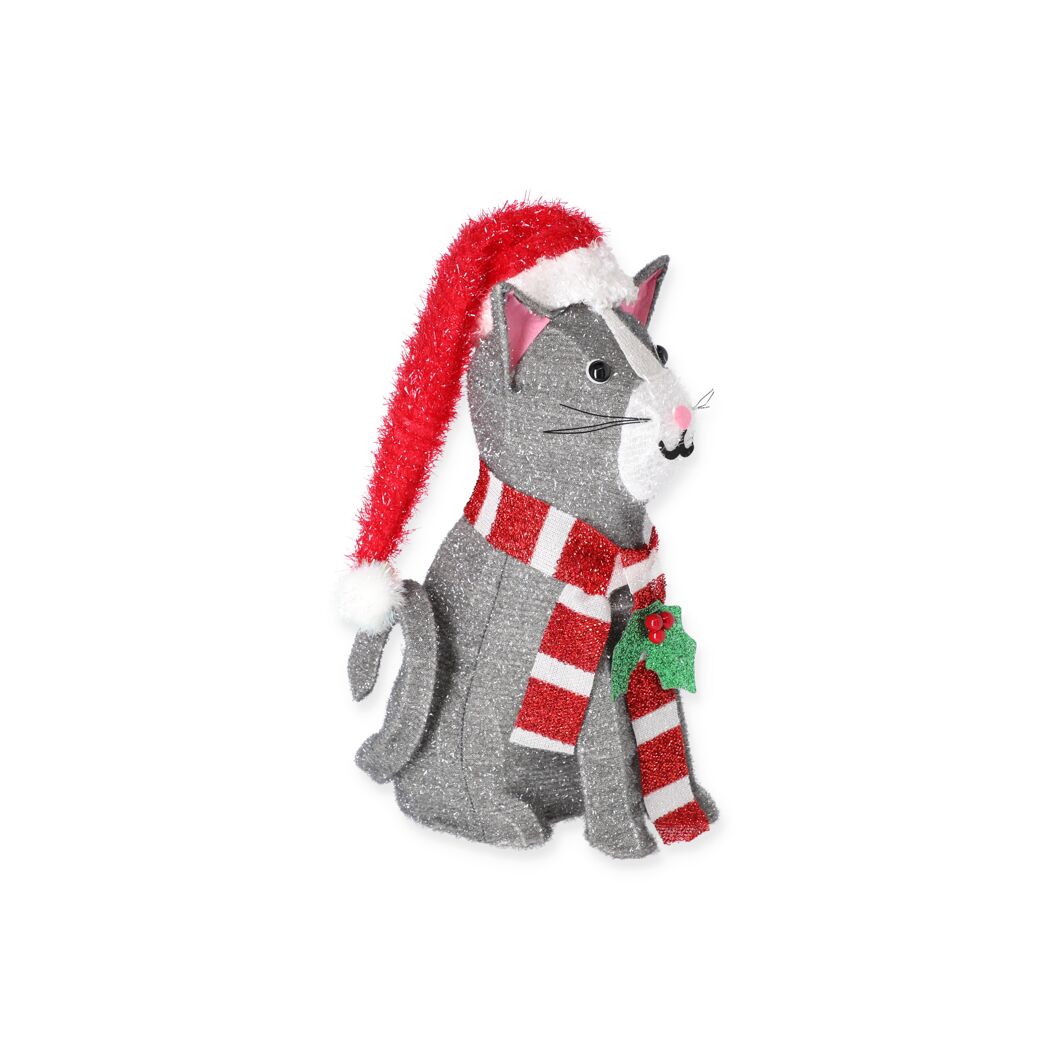 LED-Dekofigur Katze 30 LEDs warmweiß 42 cm