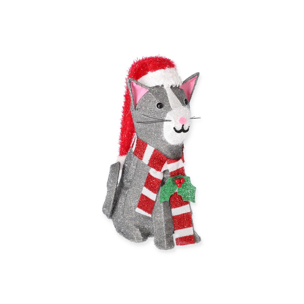LED-Dekofigur Katze 30 LEDs warmweiß 42 cm