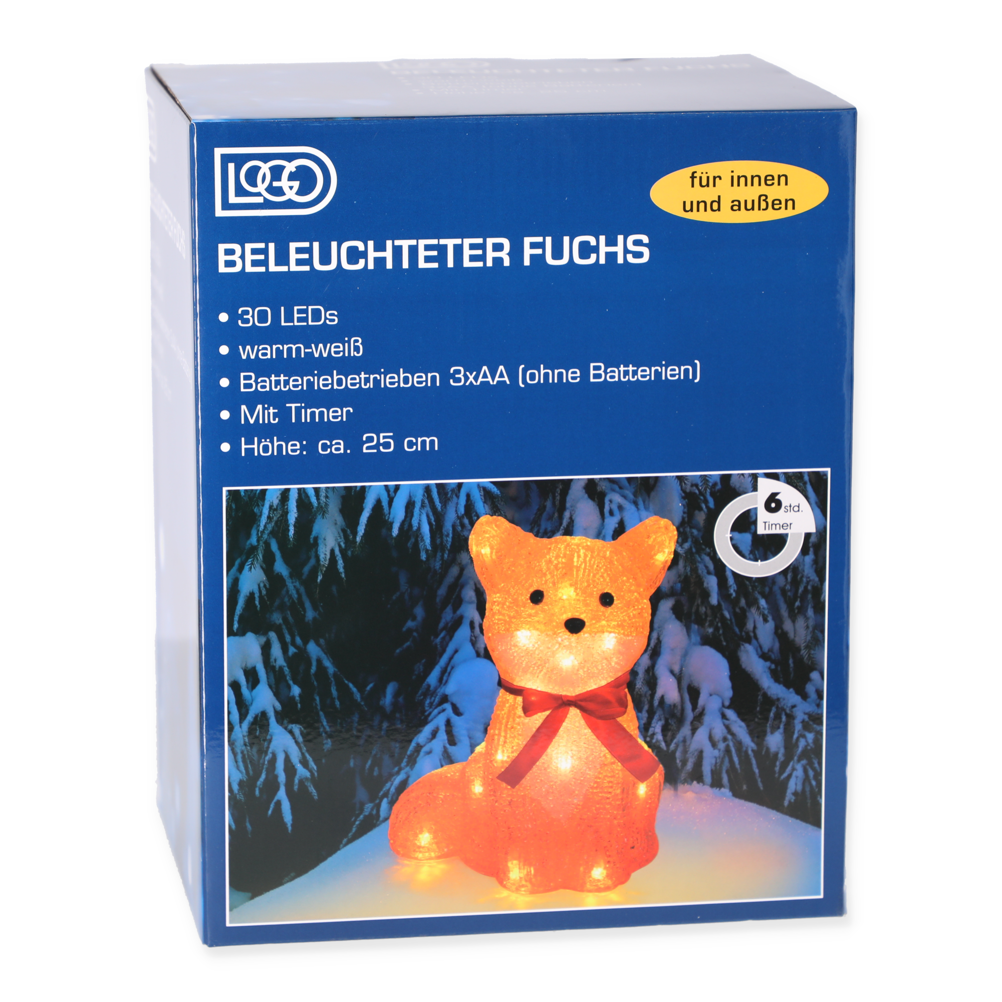 LED-Dekofigur Fuchs 30 LEDs warmweiß 25 cm + product picture