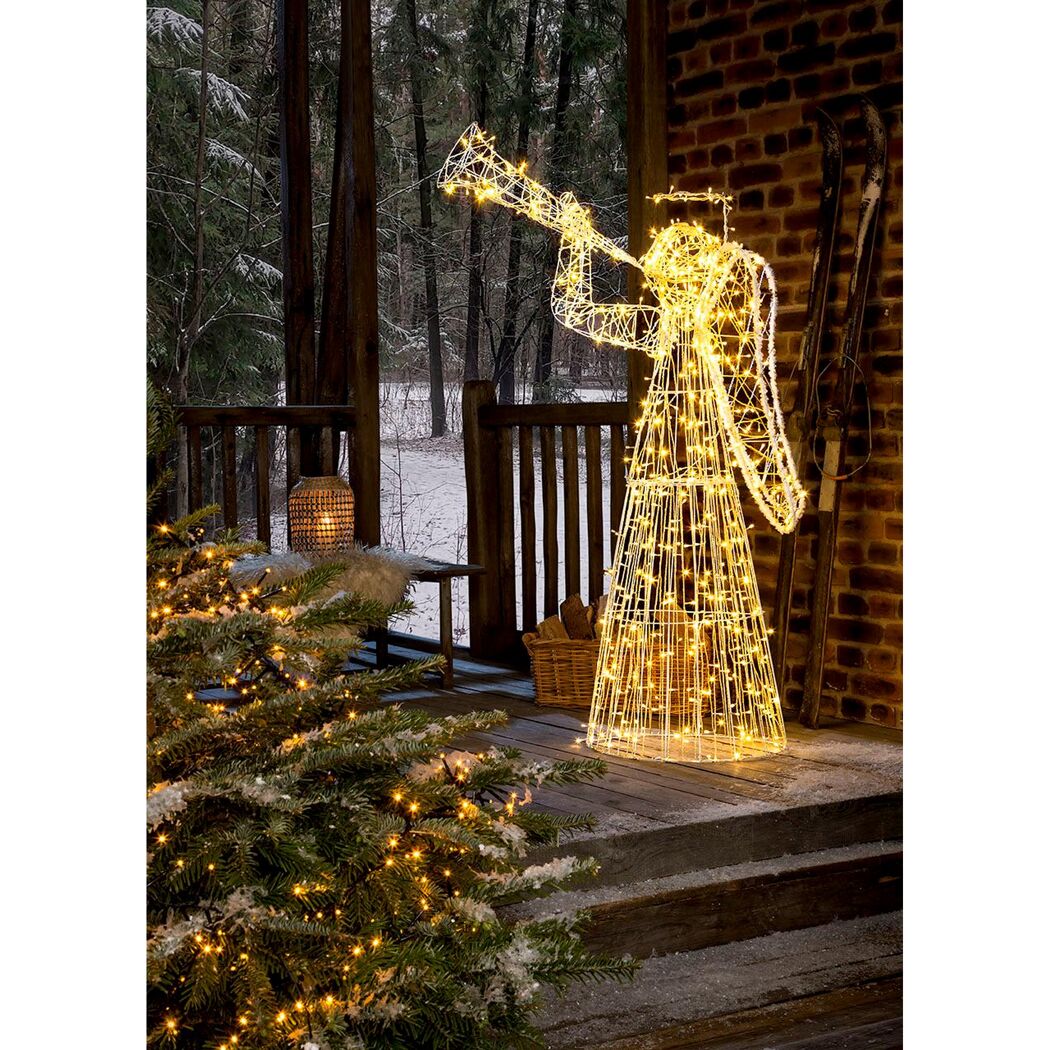 LED-Dekofigur Engel 500 LEDs warmweiß 120 cm