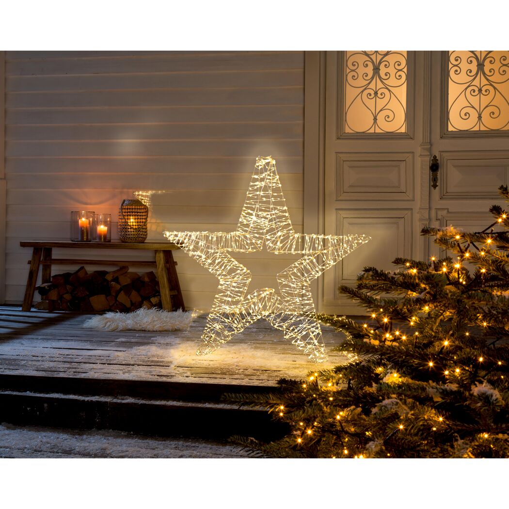 LED-Dekofigur Stern 1200 LEDs warmweiß 75 cm