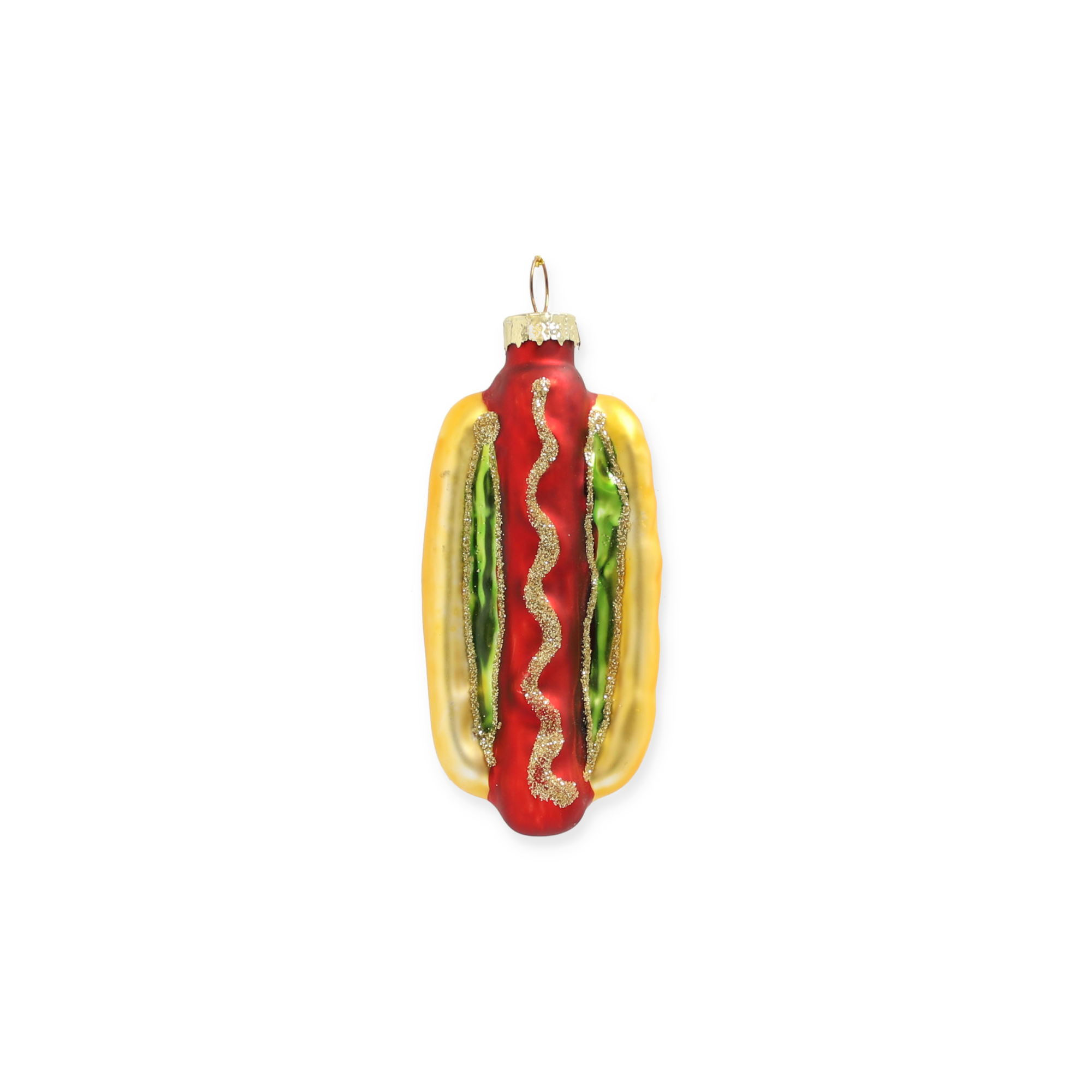 Christbaumschmuck Hotdog beige/rot 5 x 10 x 3 cm + product picture
