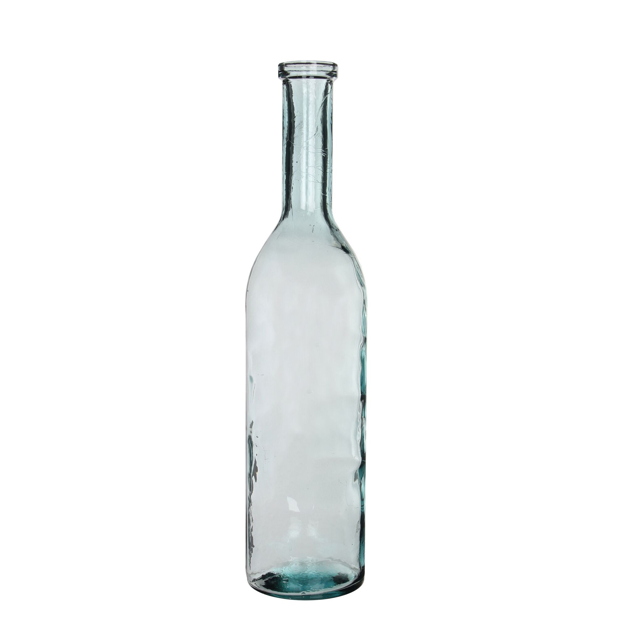 Leere längliche Glasflasche