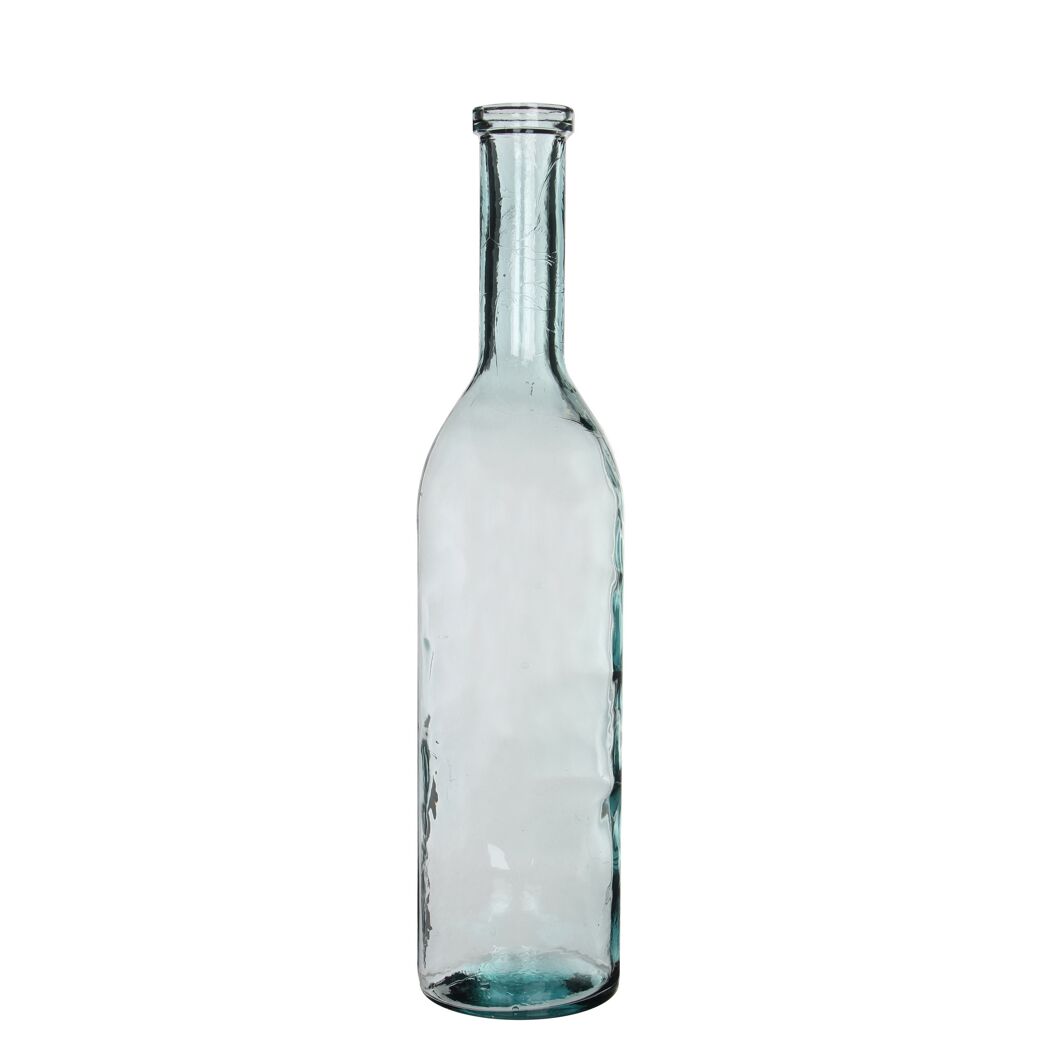 Leere längliche Glasflasche