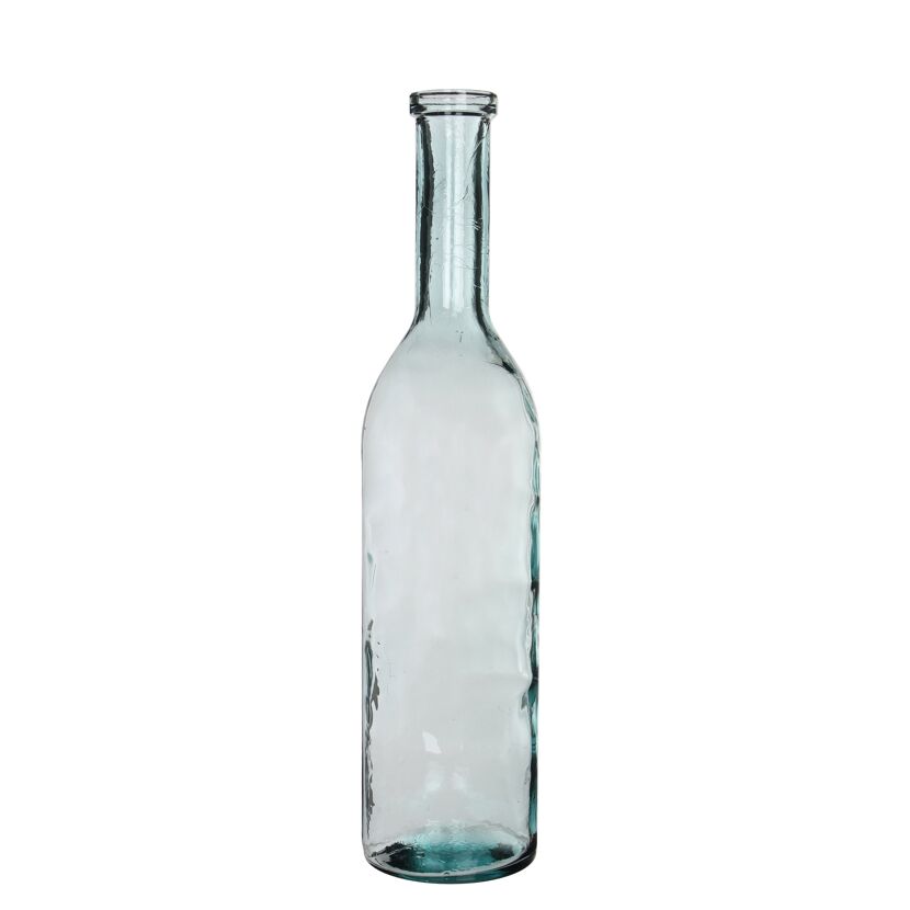Leere längliche Glasflasche
