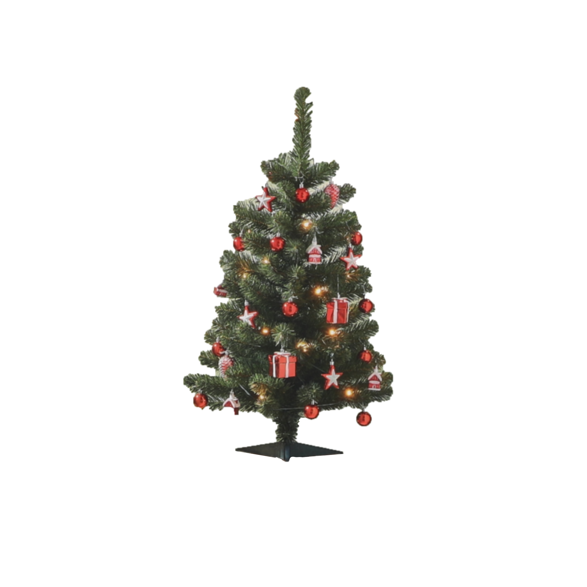 Künstlicher Weihnachtsbaum 'Joy' grün/rot Ø 50 x 90 cm + product picture
