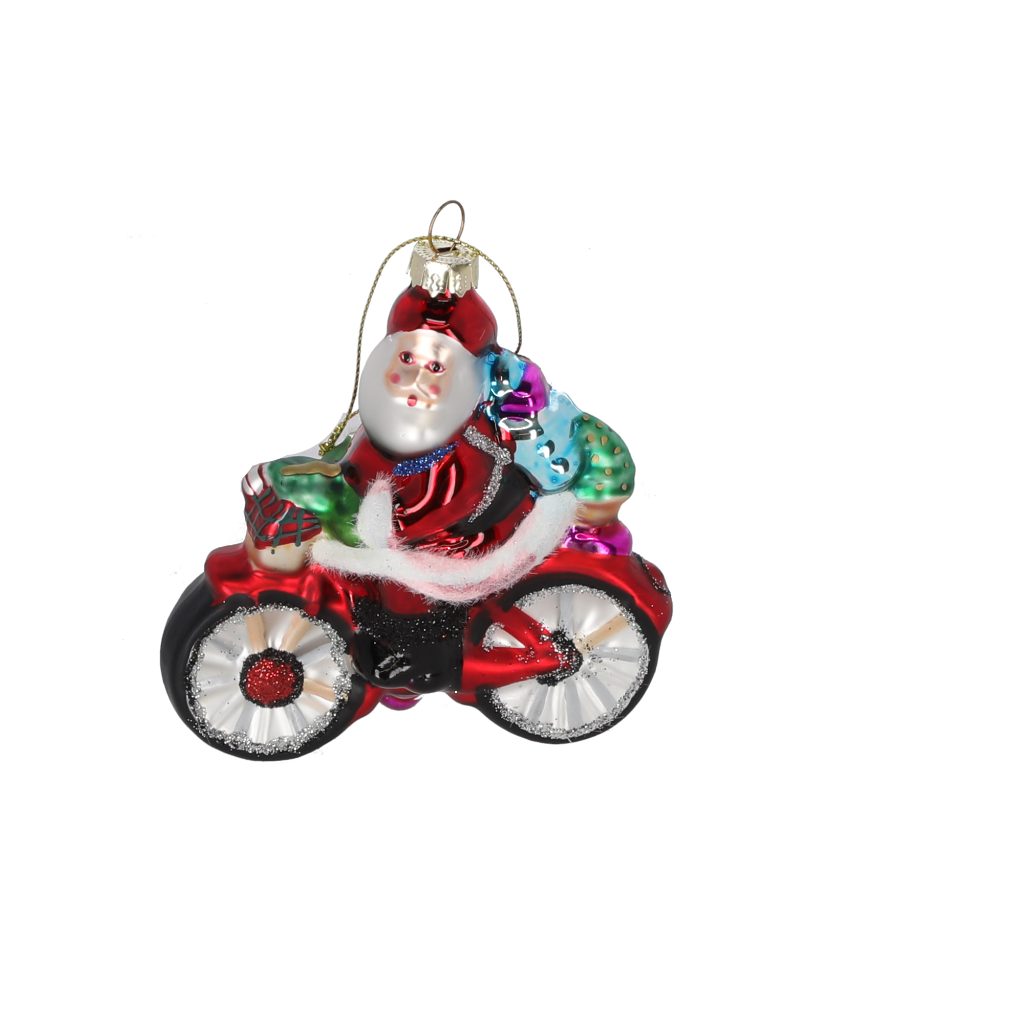 Christbaumschmuck Santa Motorrad 10,5 x 10 x 5 cm 1 Stück + product picture