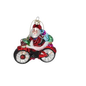 Christbaumschmuck Santa Motorrad 10,5 x 10 x 5 cm 1 Stück