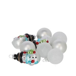 Christbaumschmuck Kugeln und Schneemann Ø 3 cm 9 Stück