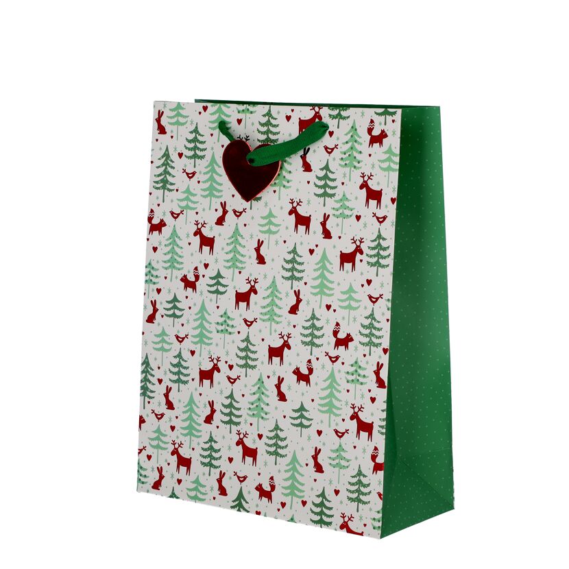 Geschenktüte mit weihnachtlichem Muster