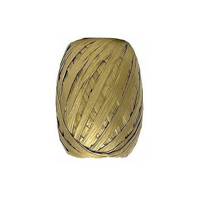 Goldene Raffia auf weißem Hintergrund