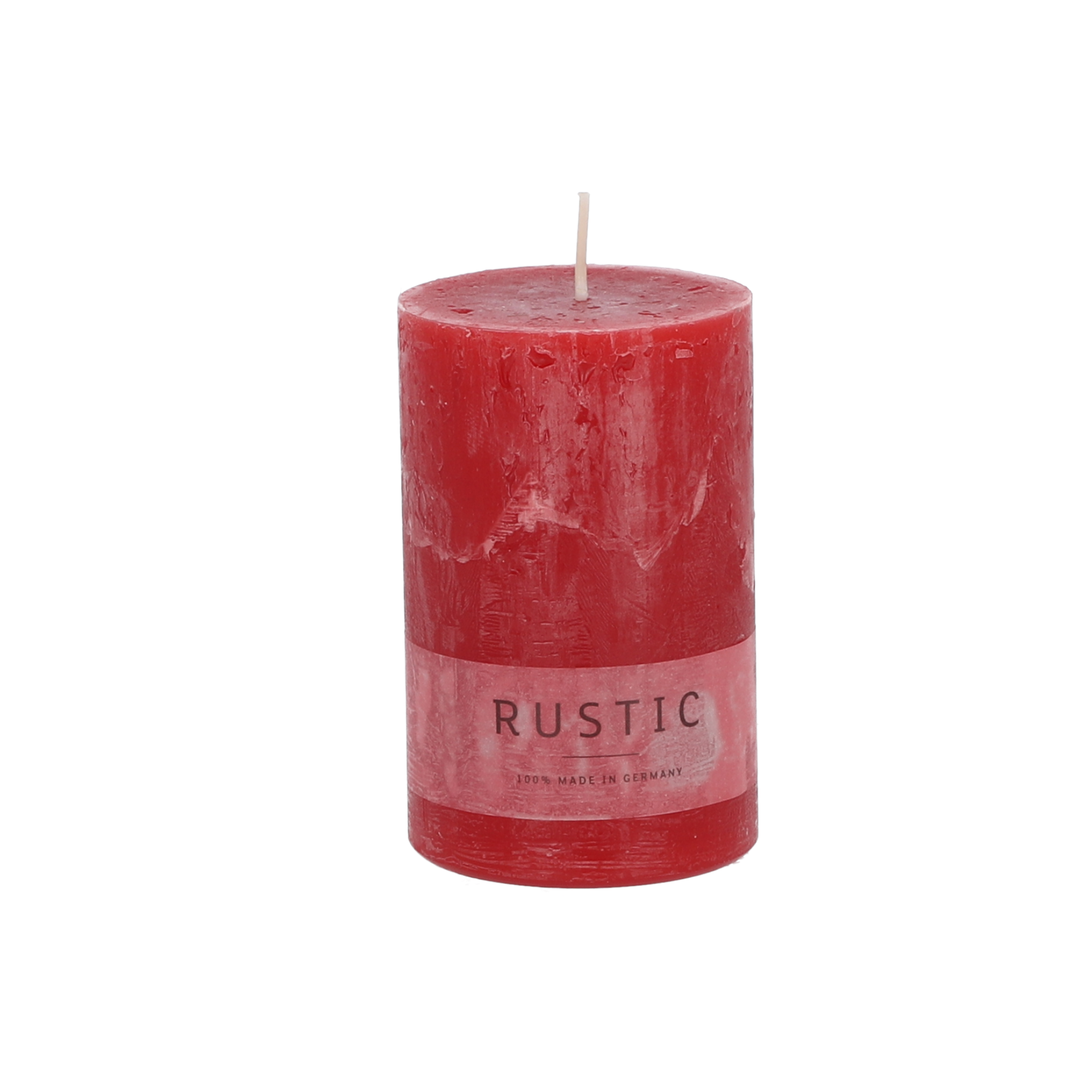 Stumpenkerze 'Rustik' rubinrot Ø 70 x 110 mm + product picture